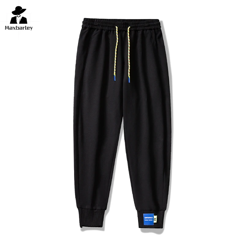 Men's cotton pants sports tights Baichao brand spring and autumn young student couple loose casual pants men's 2024 pants