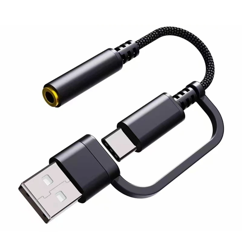 

Переходник с USB Type C на 3,5 мм и адаптер зарядного устройства, 2 в 1 переходник с USB C на Aux для музыкальных разъемов с быстрой зарядкой для наушников