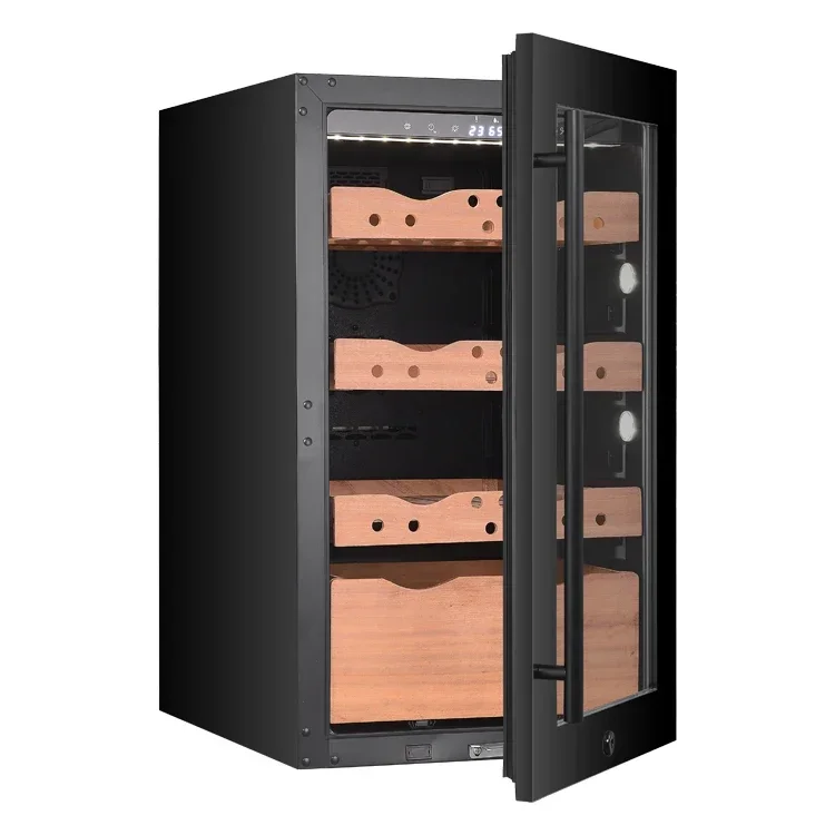 VI40C Electrical Cigar Fridge Cooler Wooden Spanish Cedar Cabinet 118L Compressor Cigar Humidor