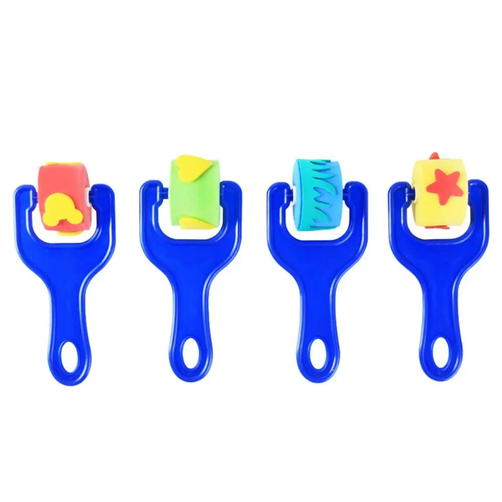 Sponge Brush Sponge Stamp Brush Kits EVA Roller Handmade Creation DIY Stamp Mushroom Stick Flower Kindergarten educational toys drawing toy educational drawing toy sponge painting brushes