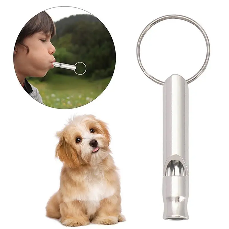 Ultrasonic Dog Whistle Aluminum Alloy Dog Recall Whistle Anti Barking Ultrasonic Tool Portable Training Tools Stop Bark