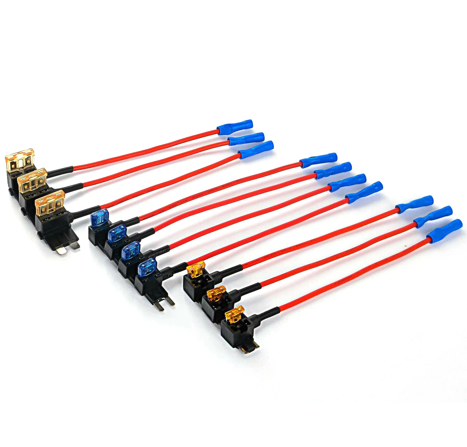 

10 шт./упаковка, Универсальный автомобильный адаптер предохранителя с переходником