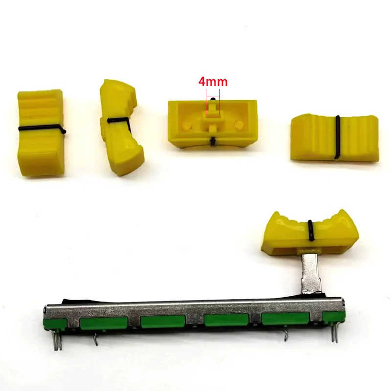 2 Pezzi Potenziometro A Doppia Diapositiva A50K A503 Mixer Yamaha Behringer Soundcraft Pusher Cappello Giallo