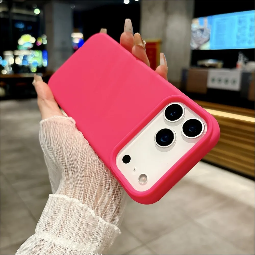 Vibrant Fluorescent Silicone Phone Case with Matte Finish and Button Protection