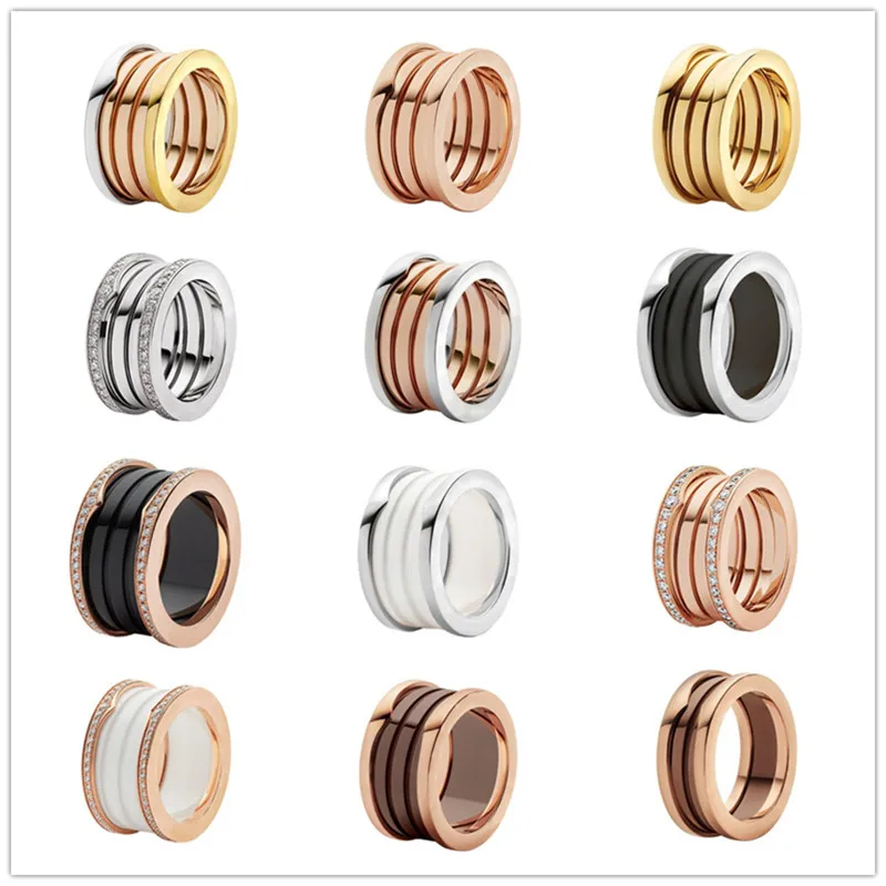 Anillo de acero clásico para mujer, logotipo de anillo no se decolora, calidad exquisita, joyería de moda, original|Anillos| -