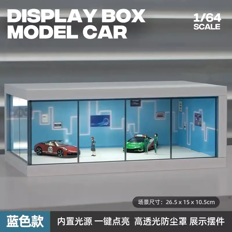 Collector 1:64 Car Model Storage Display Box Small Garage Scene Acrylic Car Showroom Parking Lot Kids Toys Boys 5