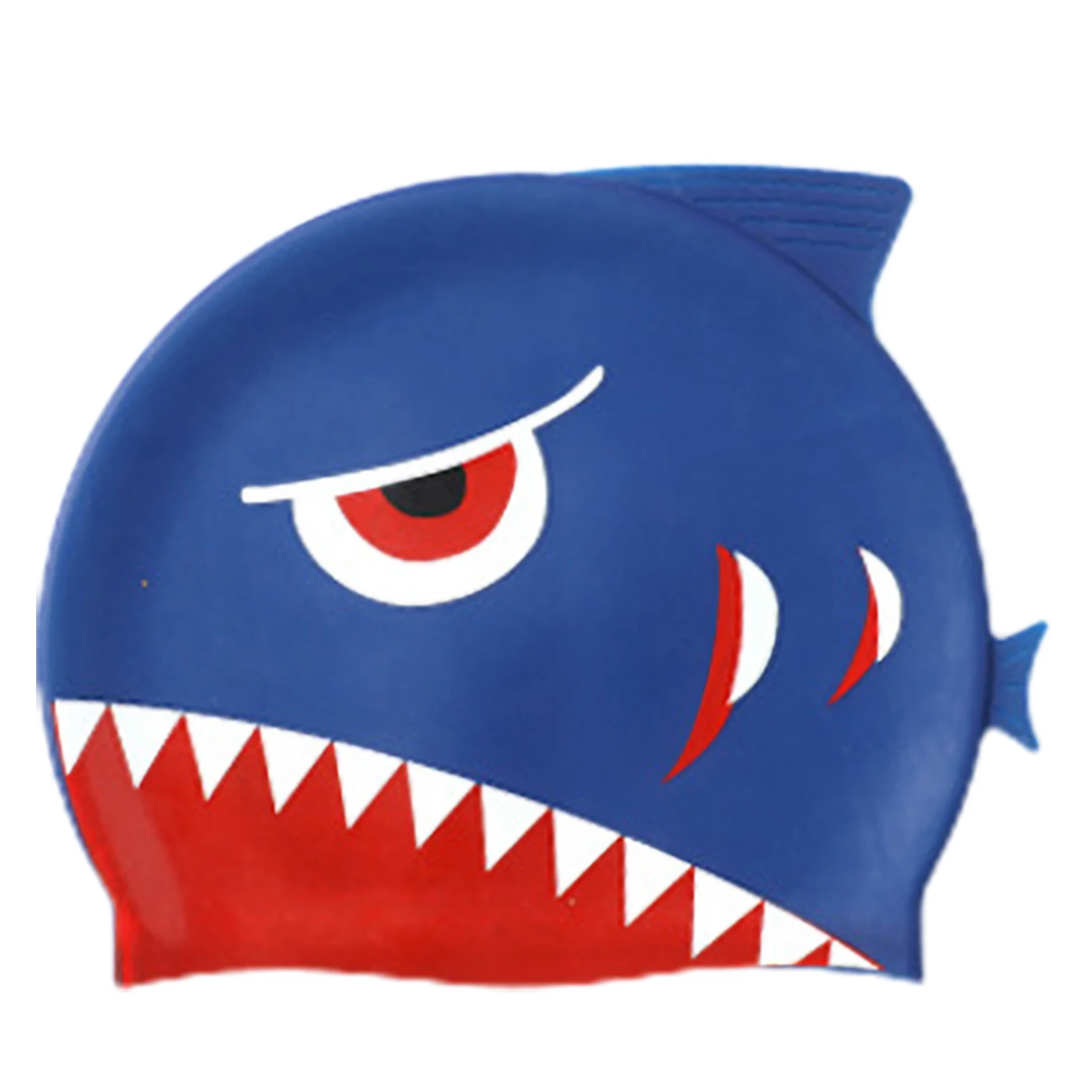 Kid's Swim Cap 3D Cartoon Design Swimming Hat Flexible Silicone Waterproof