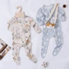 HappyFlute New Print Soft Bamboo Cotton Jumpsuit Footbinding Baby Romper Spring and Autumn Baby Boy&Girls Newborn Clothings 6