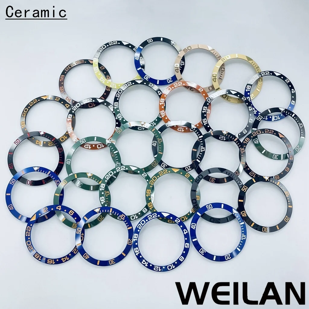 Ceramic & Aluminum GMT Diver-Style Bezel Insert for 40mm Cases - Premium Diving Accessory