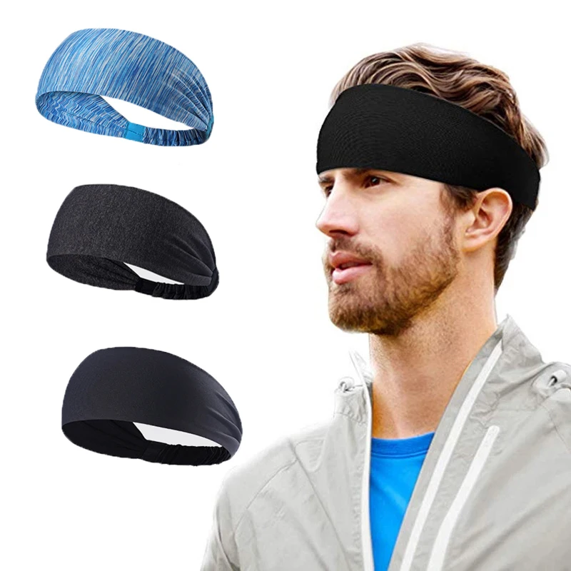 Men Women Runing Headbands Headwear Accessories Hair Bandage Absorbent Non-slip Sweat Sweatband Stretch Breathable Bandanas