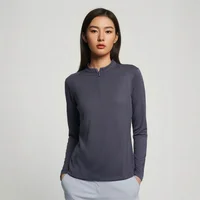 100% Merino Wool Base Layer Top Womens Merino Wool Half Zip Long Sleeve Thermal Shirt Moisture Wicking Breathable 220G 1