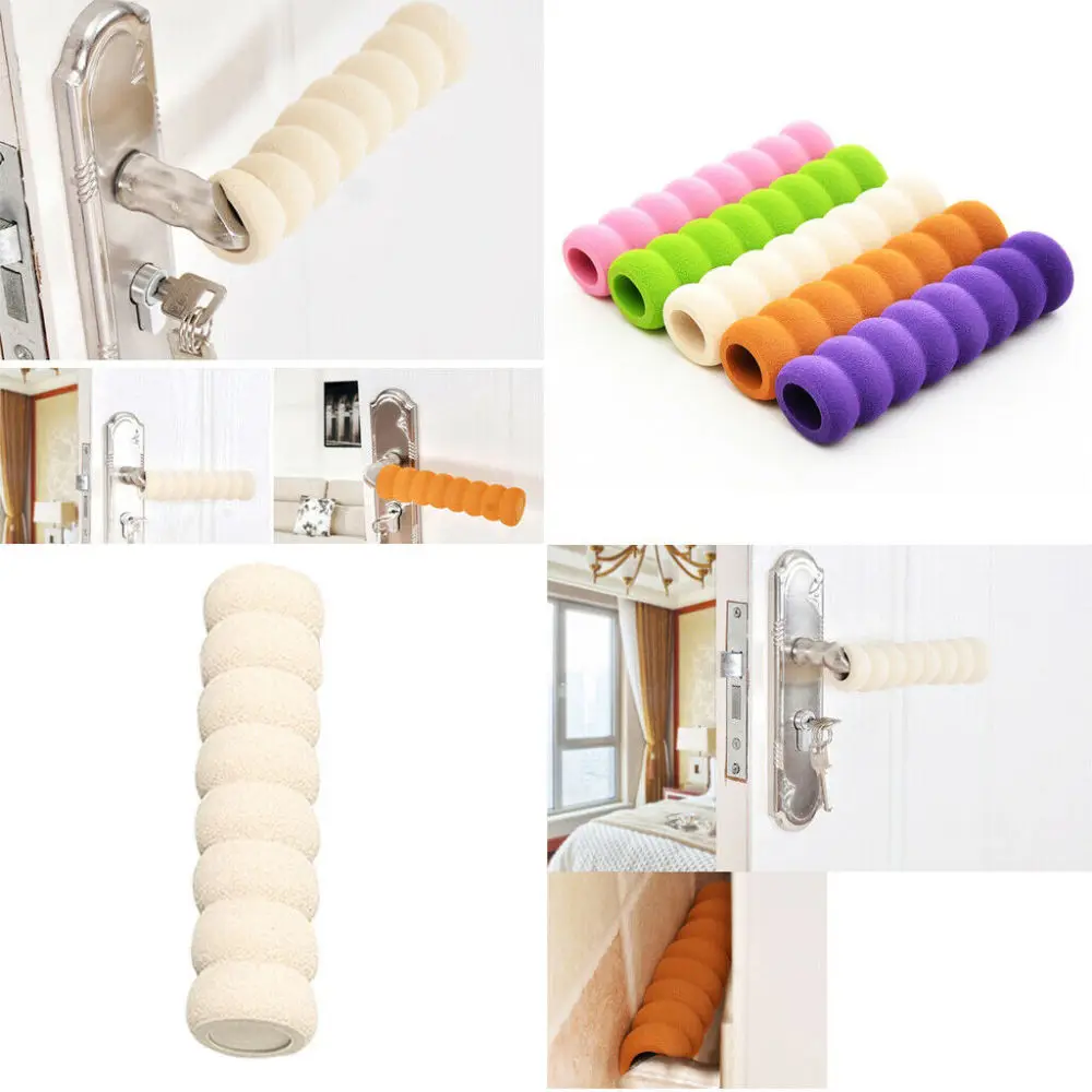 Door Knob Covers Soft Foam Spiral Door Handle Baby Safety Protective Static-free Elastic Dust Covers Home Supplies