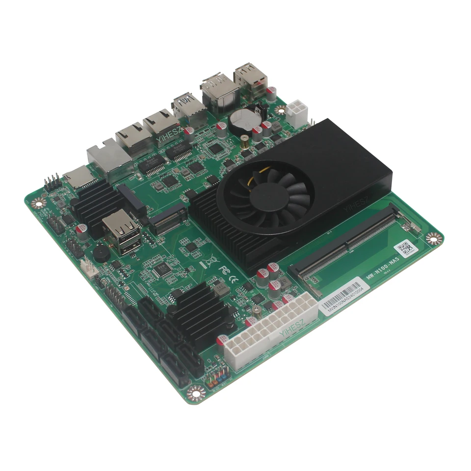 10G NAS マザーボード N100 6 SATA 2*2.5G 1*10G LAN 2*M.2 Nvme HDMI