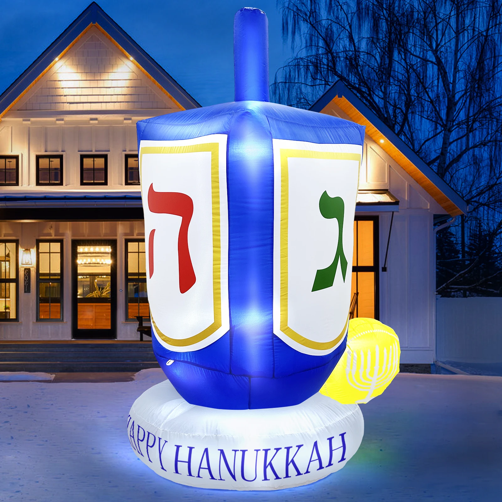 6FTHanukkahDecorationsDreidelInflatablewithGoldCoinsHanukkah