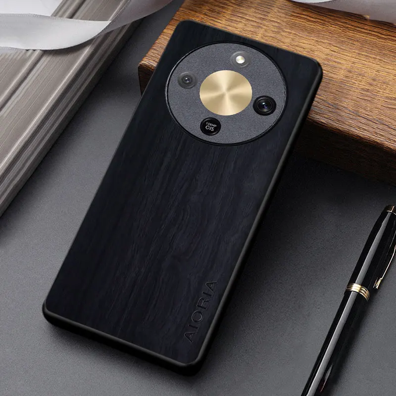 Fashionable Wooden Pattern PU Leather Case Cover