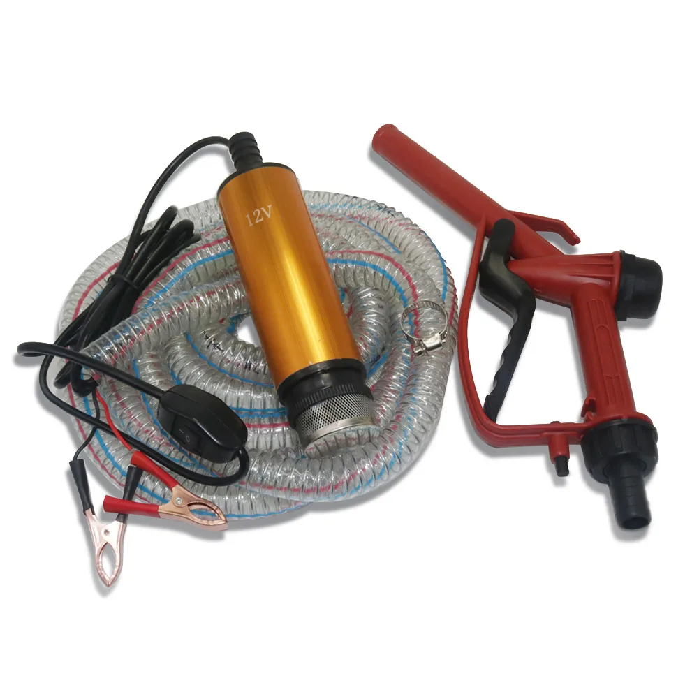 Power Pumps DC 12V/24V Water Pump Refueling Gun Set 4 Meter Hose Stainless Steel Diesel Oil Fuel Pump Accessories pump oil pump,oil transfer pump,electric pump,water transfer pump