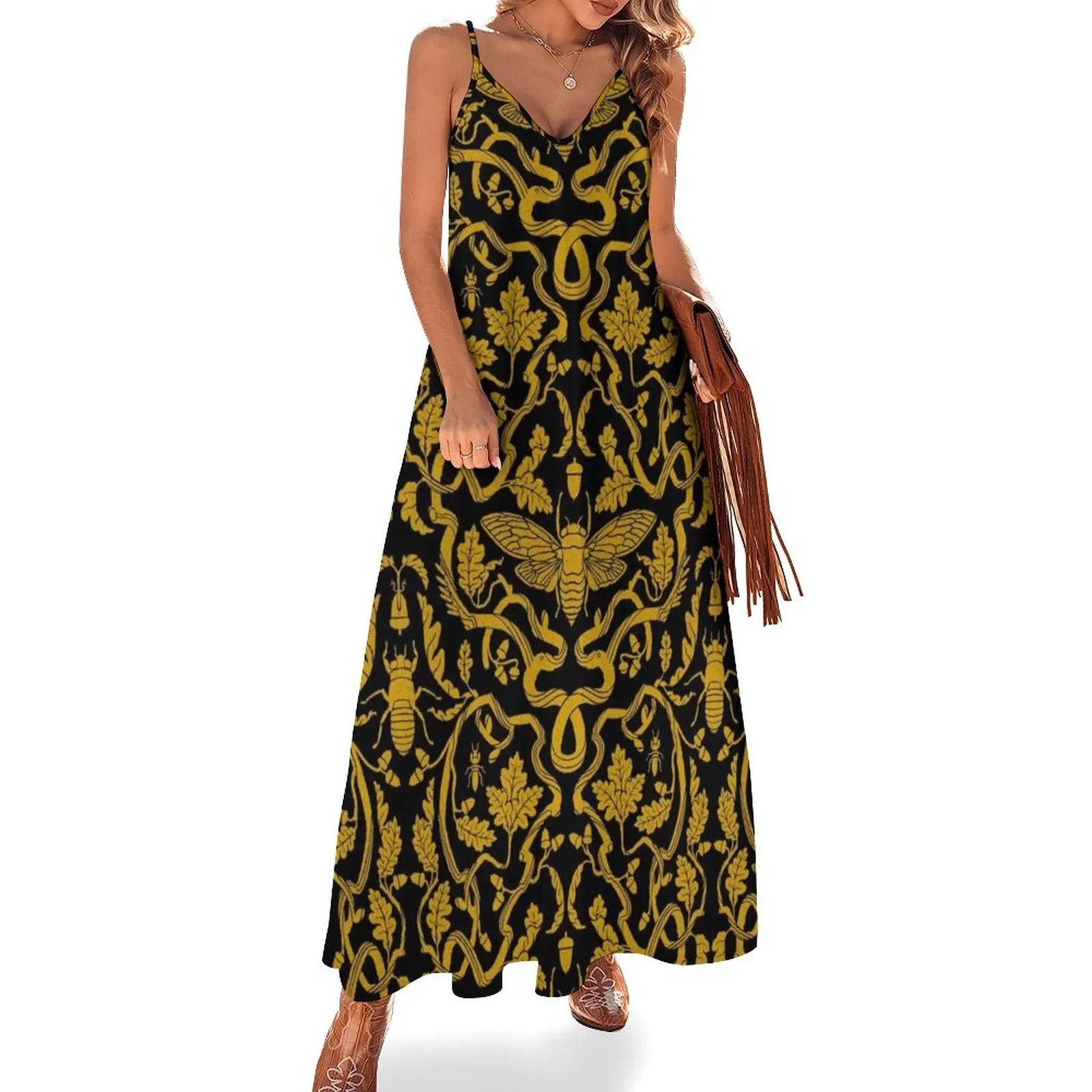 

Cicada Oak Dark Sleeveless Dress elegant women's dresses for wedding sexy dress dress dresses prom dress