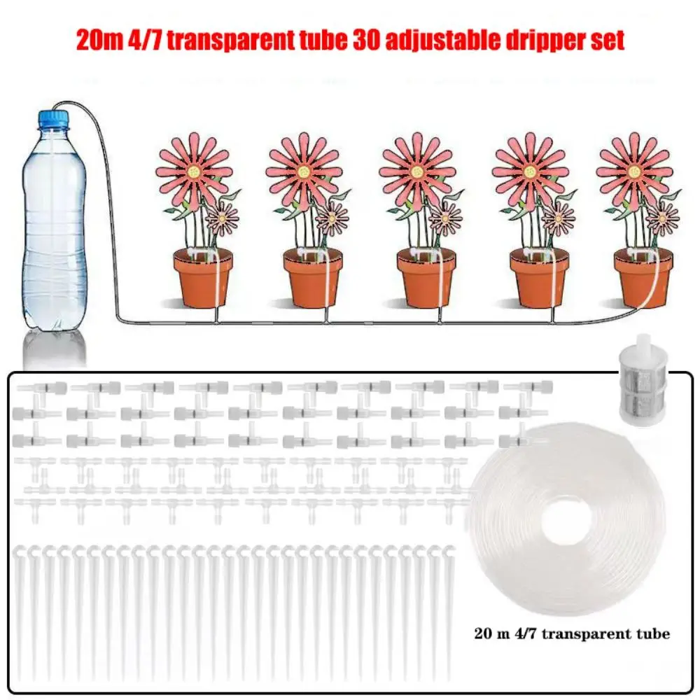Versatile Greenhouse Drip Irrigation Kit with Adjustable Regulating Valve