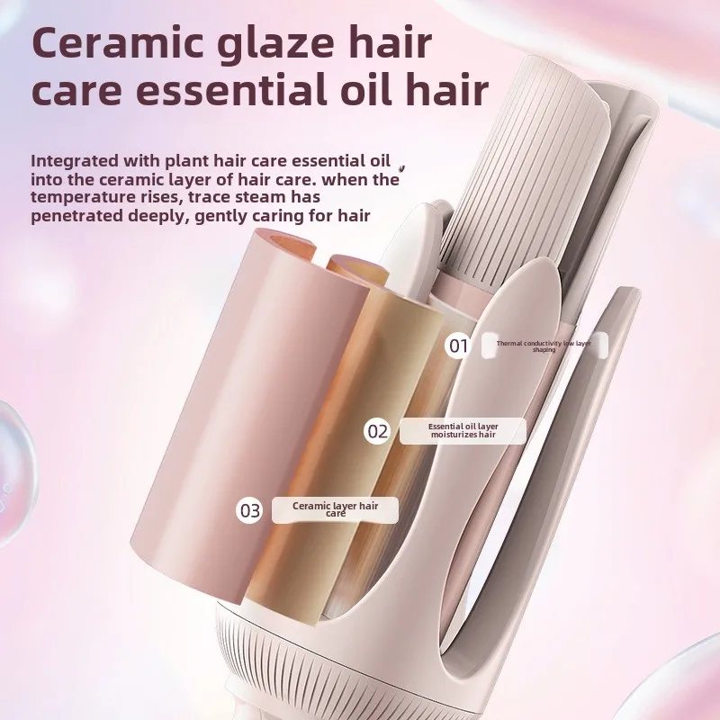 Advanced Hair Curling Iron New Hair Curler with LED Display Anti-Tangle & Auto-Off Protable Curling Wand for Home and Travel Use