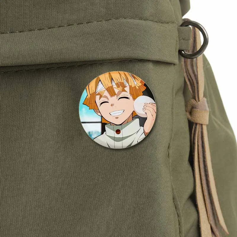 Cartoon brooch Demon Cartoon Pin Badge Agatsuma Zenitsu Kanroji Mitsuri Kochou Shinobu Tsuyuri Kanao Kamado Tanjirou Kamado Nezuko Anime Brooch