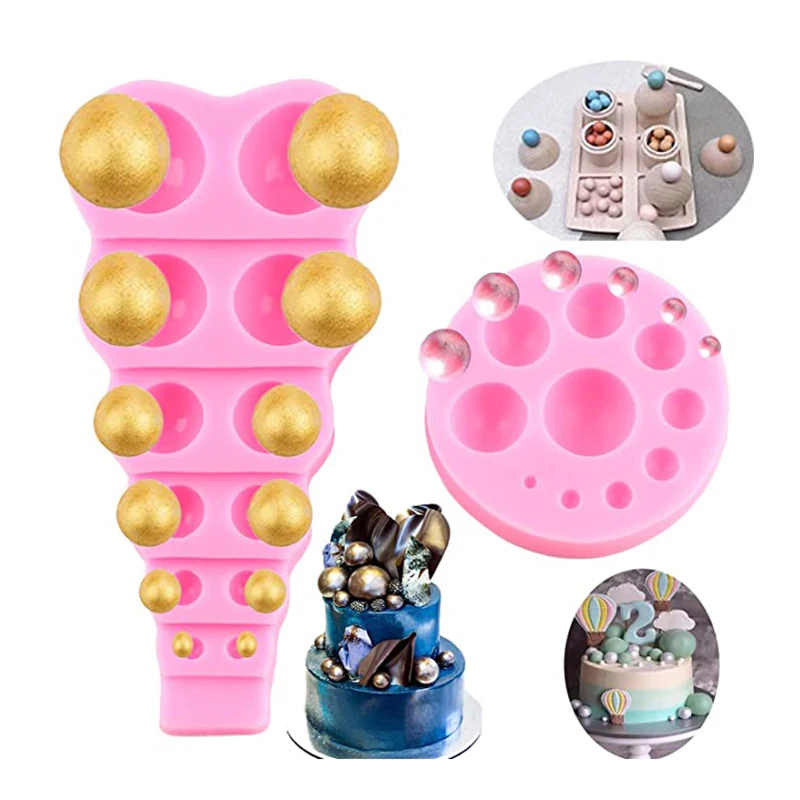 3D Perle Fondant Form Halbkugel Schokolade Silikonform Halbkugel Kuchen Dekorieren Werkzeug Küche Backzubehör Cupcake – Detail 7