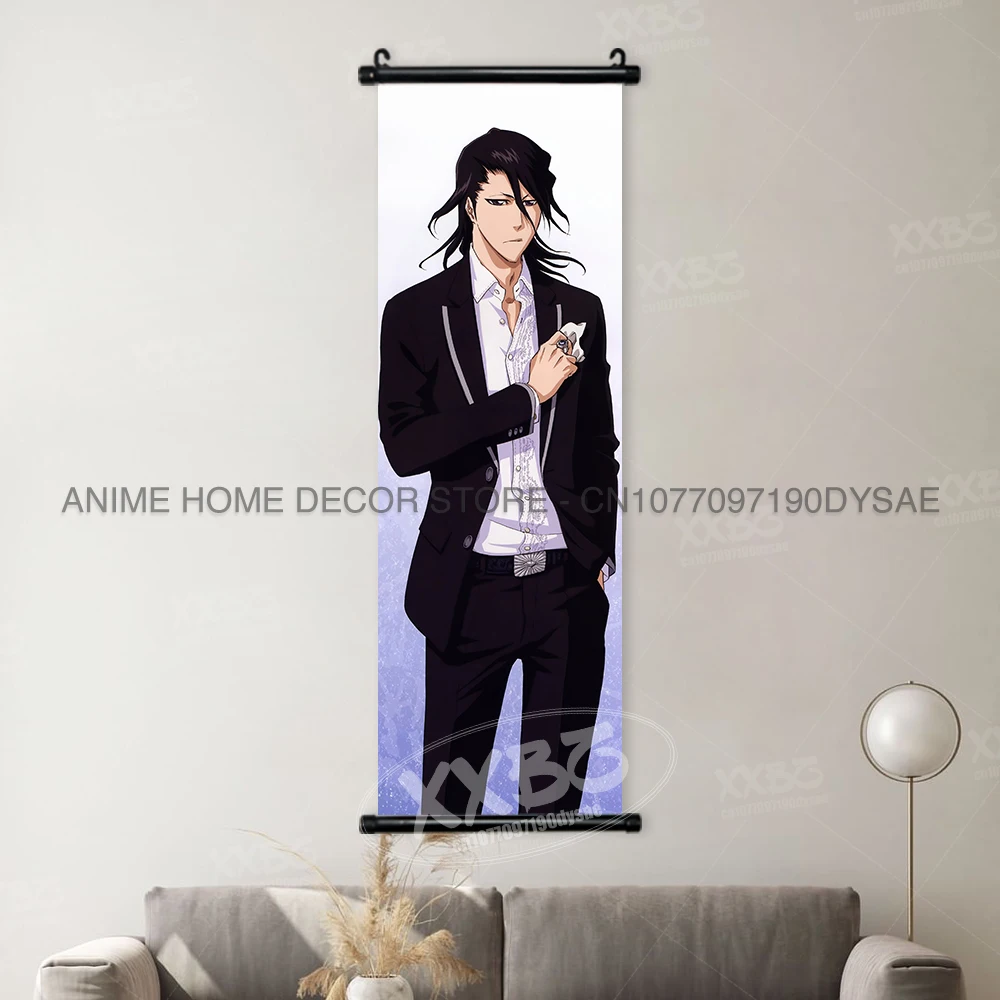 Bleach Anime Art Scroll: Ichigo & Orihime Decorative Wall Hanging