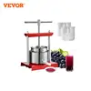 VEVOR Fruit Wine Press 2/3/6L, 2 Stainless Steel Barrels, Manual Juice Maker with T-Handle for Outdoor, Kitchen, and Home 1