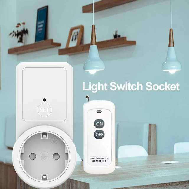 Wireless Smart Remote Control Socket Plug Power Outlet Light