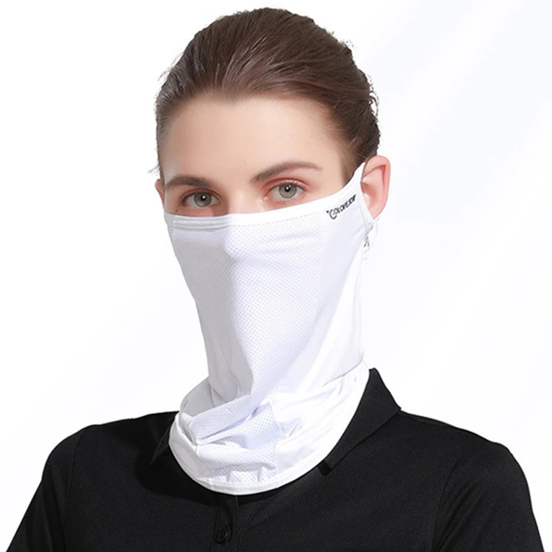 Unisex Ice Silk Breathable Balaclava Anti Ultraviolet Face Mask UV Blocking Military Bandana Multicam Gaiter Scarf Sunscreen