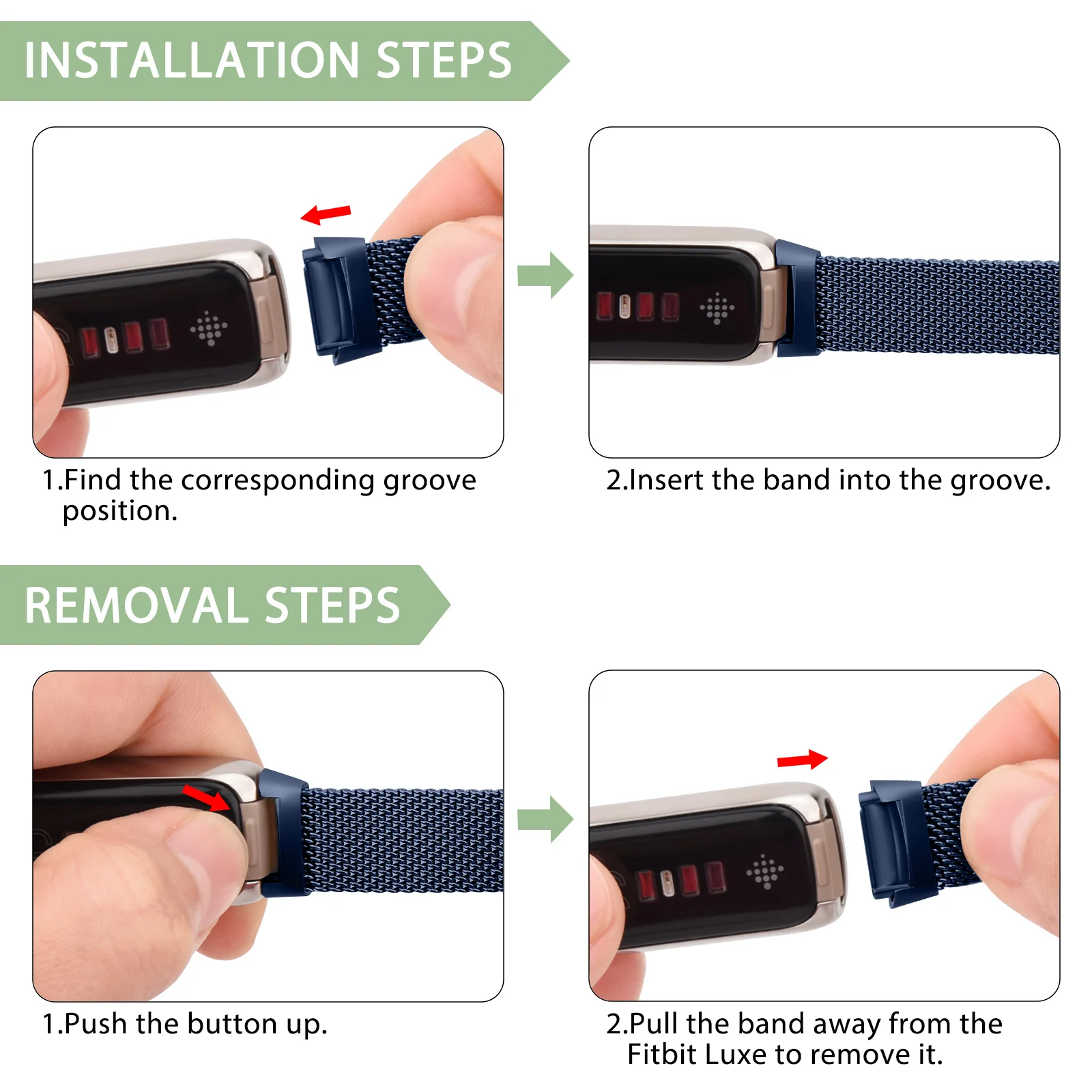 Рисунок 3 - Металлический ремешок для наручных часов Fitbit Luxe
