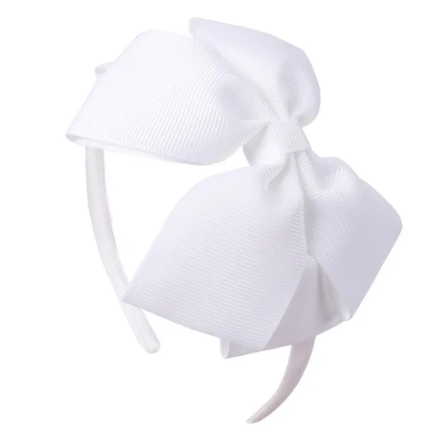 Oaoleer Hair Accessories 4'' Bow Hairband for Girls Handmade Solid Ribbon Headbands with Satin Hoops Kids' Daily Life Headwear 8