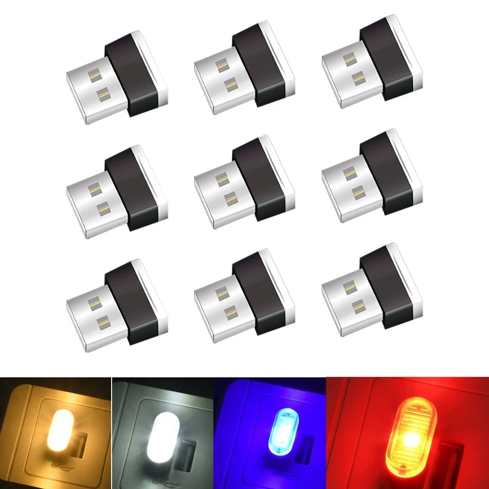 MiniUSBLEDCarAmbientLightAutoDecorativeAtmosphereLampsfor
