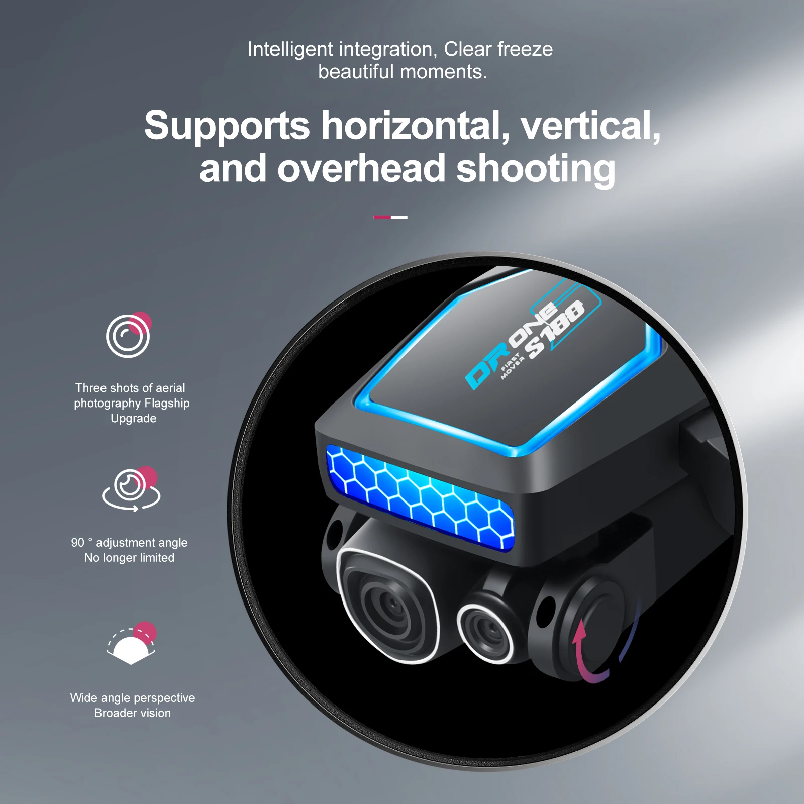 Description Picture 6 of itemIconic Brand 2024 NEW S180 MAX Drone Professional 8K ESC HD Triple-Camera Aerial Dron Optical Flow Brushless Avoidance Foldable UAV