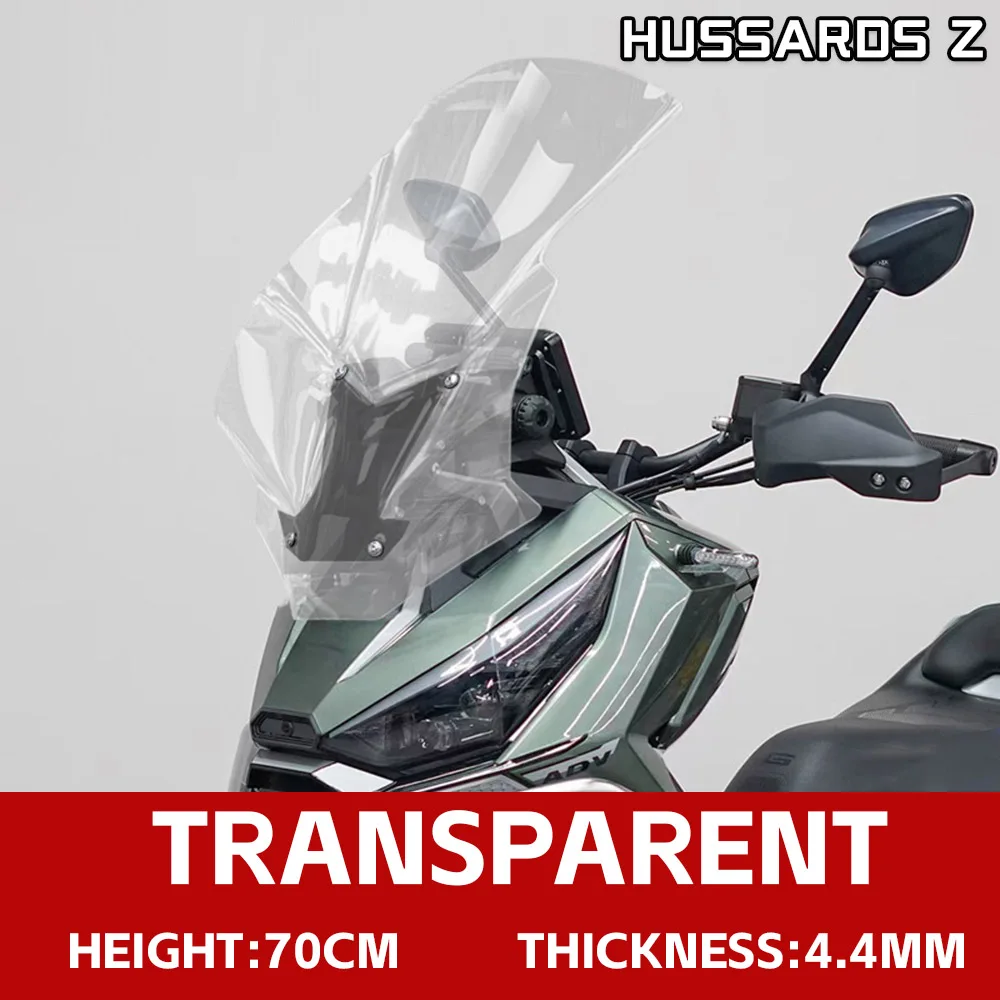 Parabrisas Elevado Para ZONTES ZT-368G – Visera De Acrílico 52cm Con Deflector Lateral Ajustable