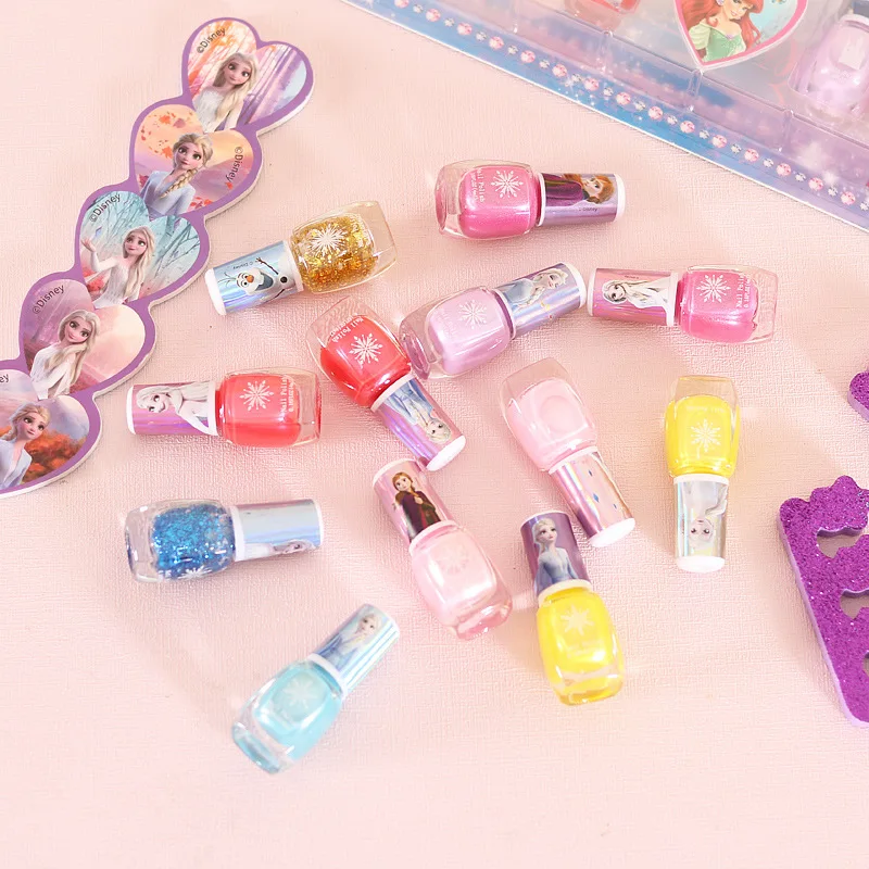 Disney Kids Frozen Nail Polish Baby Girl Elsa Princess Makeup Toy Nail Set