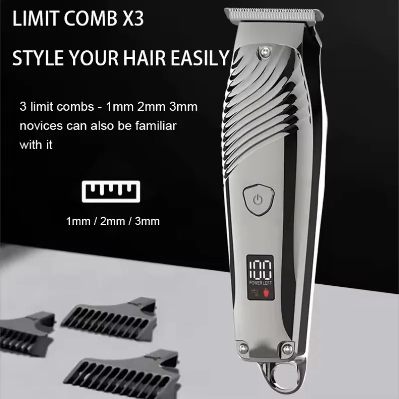 Cordless Hair Trimmer Mens Beard Trimmer Professional Wireless Hair Clipper Haircutting Kit for Men Rechargeable Barber Clippers 2