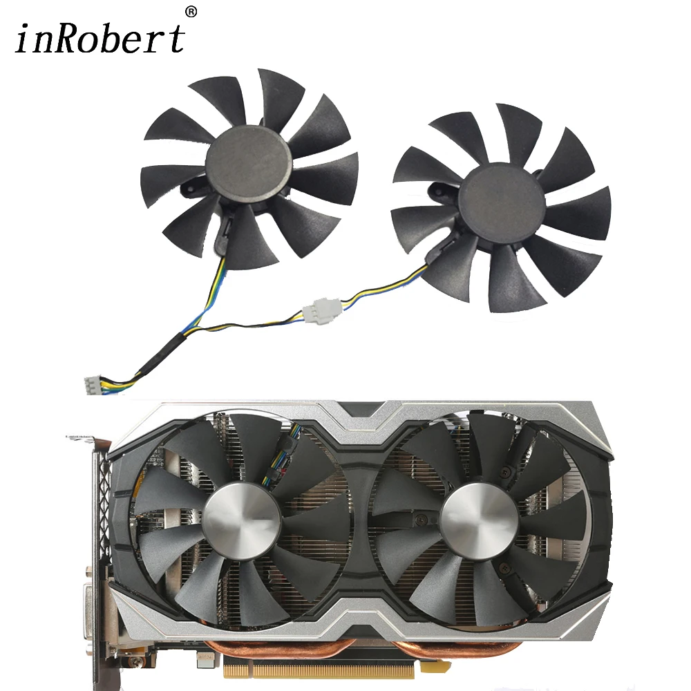 Ventola Di Raffreddamento Originale 2Pcs 85Mm 4Pin Per Zotac Gtx1060 6Gb Gtx 1070 Mini Gtx 1060 Ventola Di Raffreddamento Della Scheda Grafica Muslima