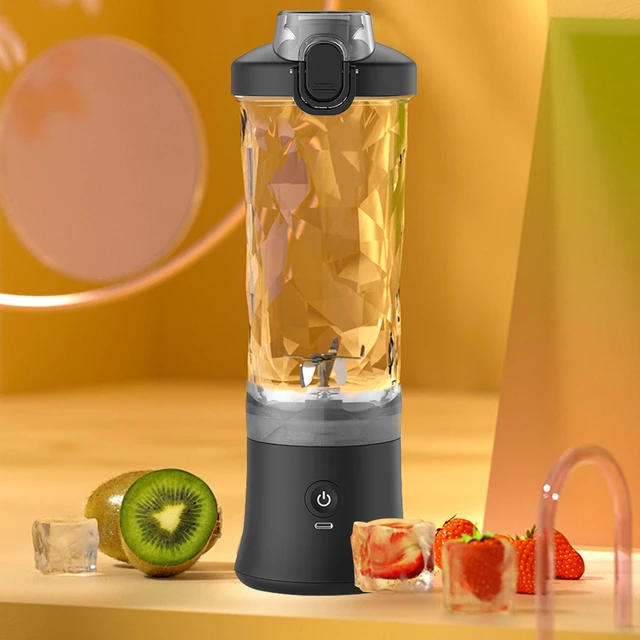 Portable Blender 600ML Electric Juicer Fruit Mixers 4000mAh USB  Rechargeable Smoothie Mini Blender Personal Juicer Colorful Cup - AliExpress