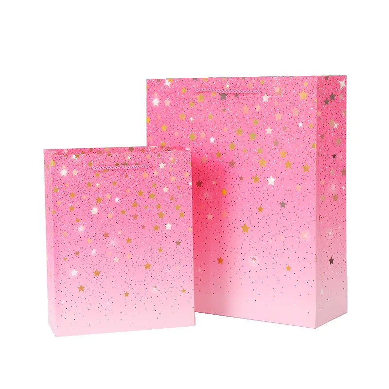 

10pcs Shiny Star Paper Gift Bags Wedding Birthday Party Gift Wrapping Paper Packaging Bag