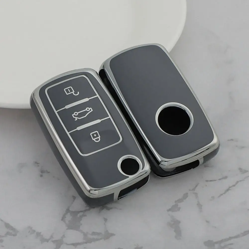 Key Case Full Protection for VW Volkswagen/Polo/Tiguan/Passat/Golf/Jetta/Lavida/Skoda/Octavia Car Accessories
