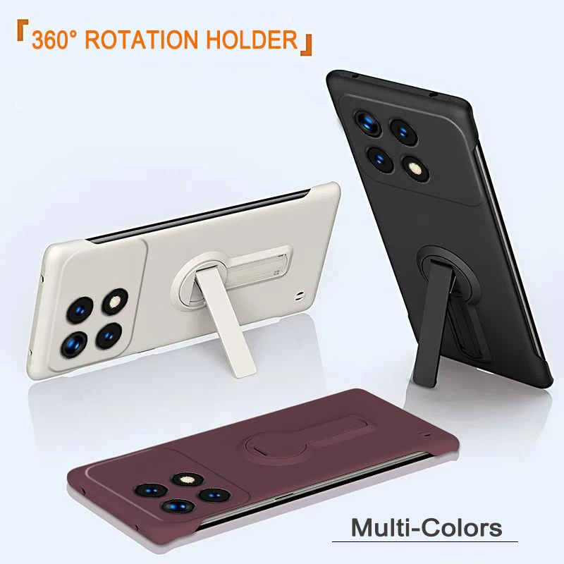 Telefon Fall Für Xiaomi Poco X7 X6 F7 Ultra F6 F5 M6 Pro F3 Abdeckung Harte PC Dünne Rahmenlose Drehen Ständer halter Schutz – Detail 1