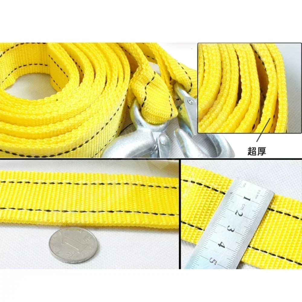 1pcs 4M 5Ton Car Tow Cable Towing Pull Rope Strap Hooks Car Accessories