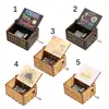 Thanksgiving Christmas Suitable Gifts Christmas Wooden Hand-Cranked Black Engraved Musical Boxes You are My Sunshine Music Box 5