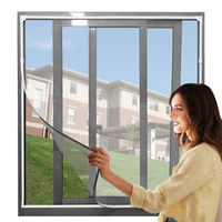 DIY Custom size 2025 Magnetic screen window, mosquito net magnetic curtain, invisible, household magnet self-adhesive window 4