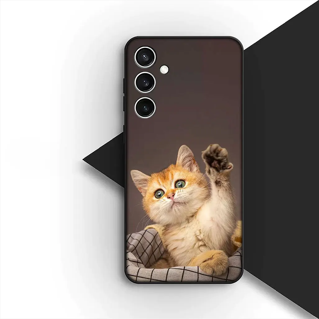 Whimsical Cartoon Cat Meow Protective Phone Case