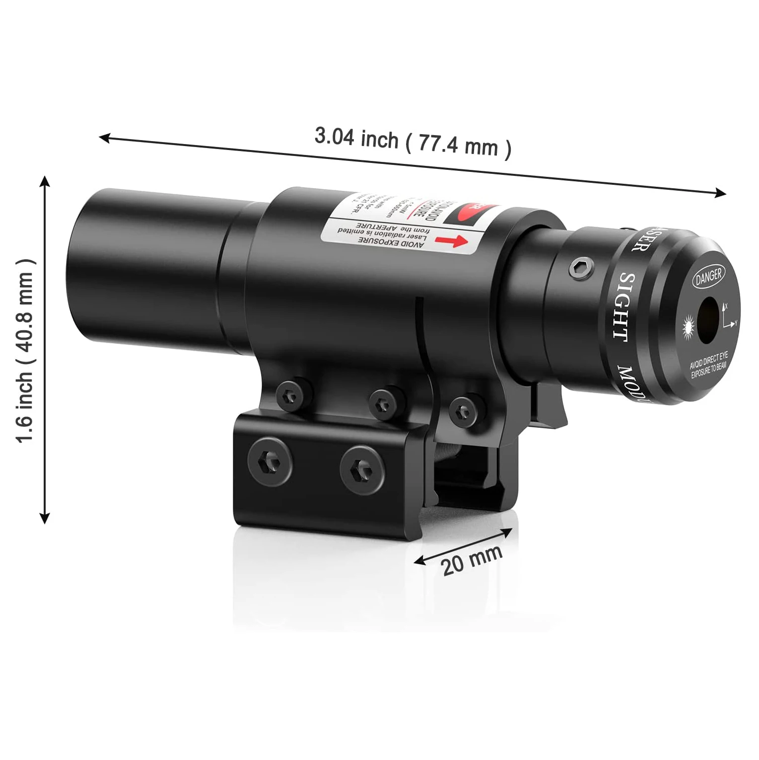 Tactical Red Dot Laser Sight Scope 11mm 20mm Adjustable Picatinny Rail Mount Rifle Pistol Airsoft Laser with Batteries
