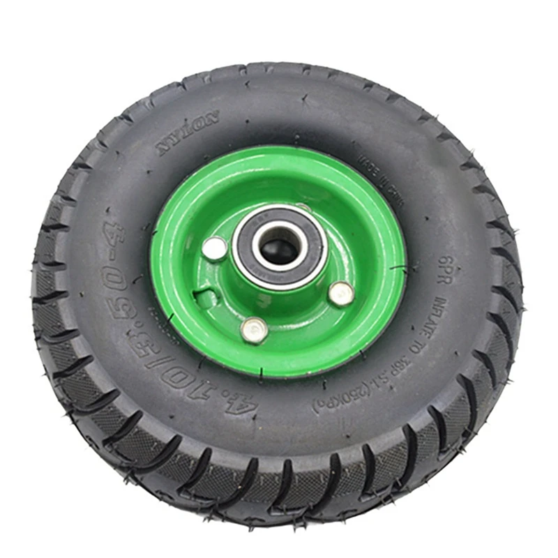 2x-10in-410-350-4-tires-wheels-6204-2rs-bearing-rubber-inflatable-tool-cart-tire-wheel-rubber-hand-truck-wheel