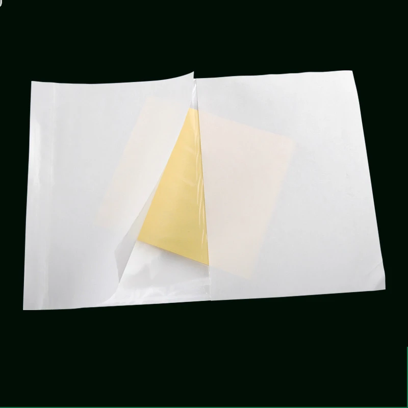 50pcs Plastic Bags Patch Transparent Bill Bag Self-Adhesive Pocket Express Order Bag Size Packing Document Packaging Bags