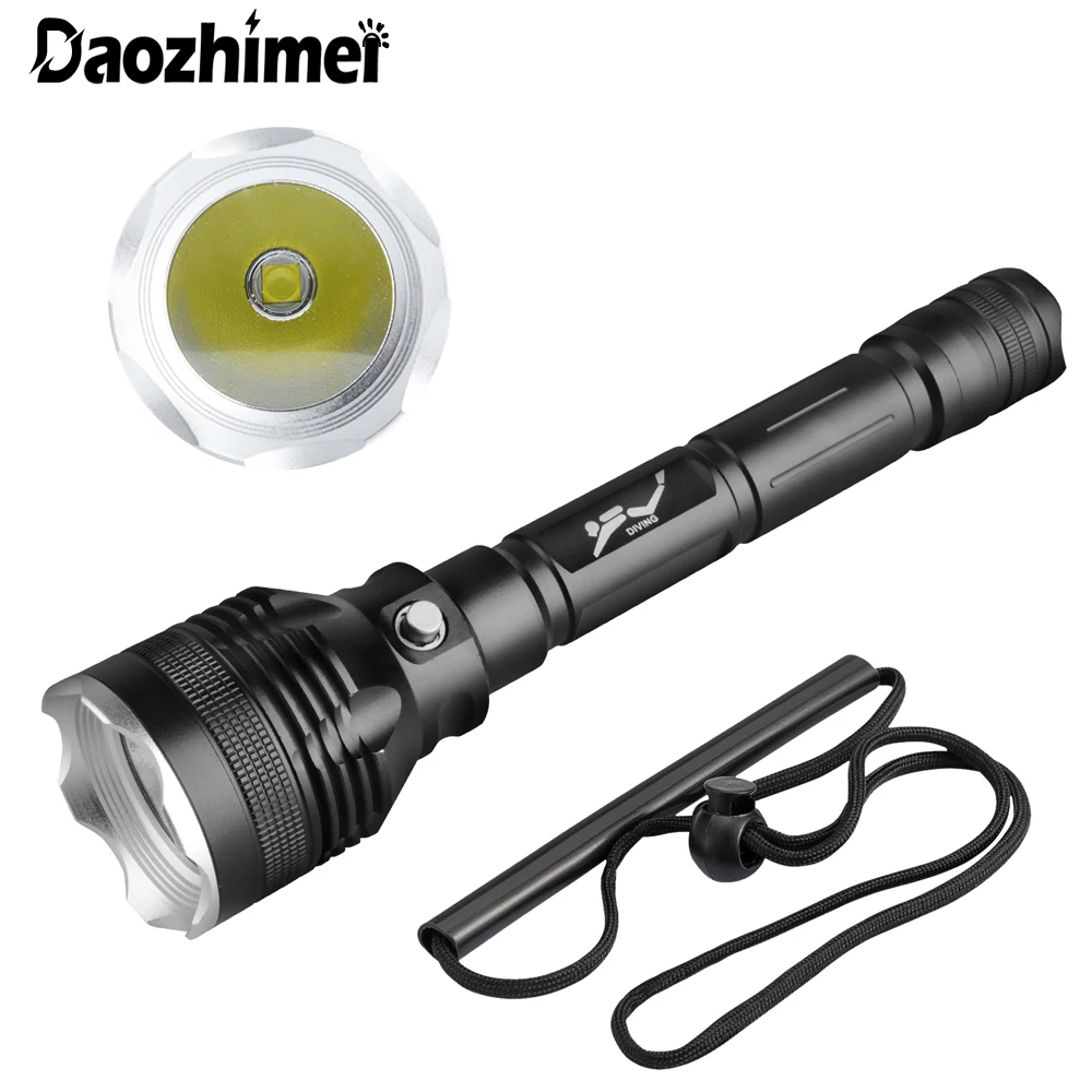 

4000lm Diving light Scuba 6500K Scuba diving flashlight Underwater 100m dive torch Submarine light Night dive freediving