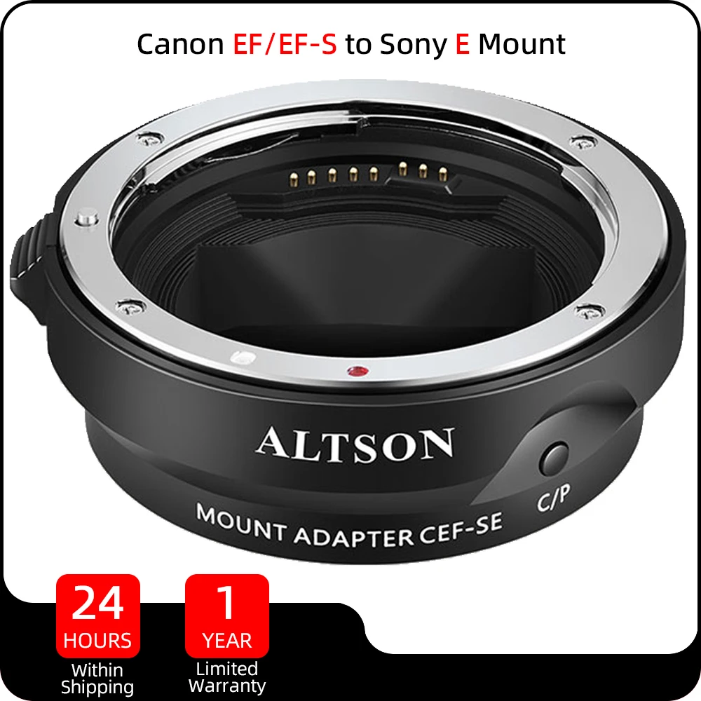 ALTSON Bague d adaptation d objectif CEF SE pour objectif EF S IL EF vers appareils photo Sony E Mount Objectif EF EF S vers Sony E 16 T Smart Adapter
